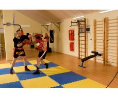 Индивидуальные тренировки по боксу и кикбоксингу.